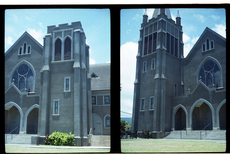 Kaumakapili Church, Kalihi, Hawaii. Yashica Half 17 Half-frame Camera. © 2011 Bobby Asato
