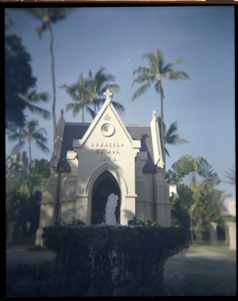 King Lunalilo Tomb, Hawaii. Holga 120 CFN © 2012 Bobby Asato